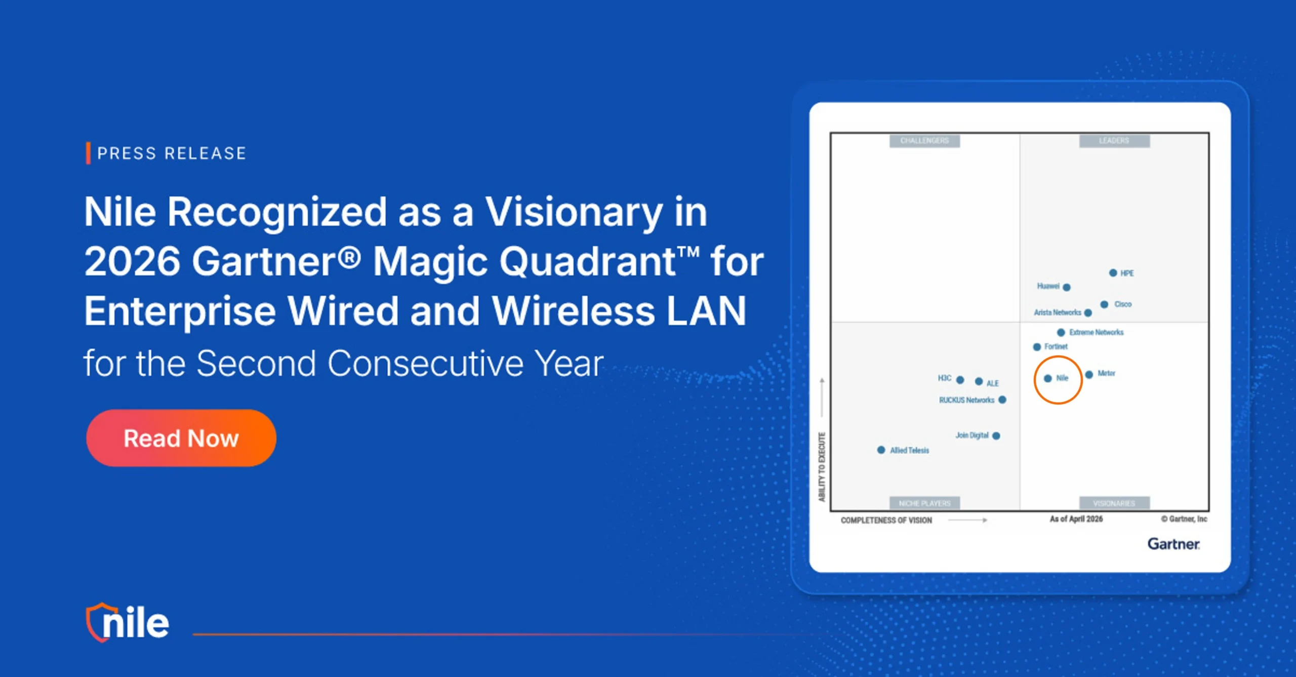 Nile recognized as Visionary in Gartner Magic Quadrant for second consecutive year