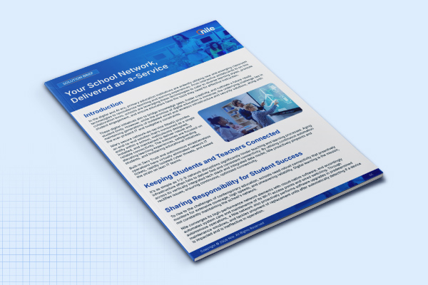 Cover of the Nile solution brief Secure NaaS for K-12/Primary Schools